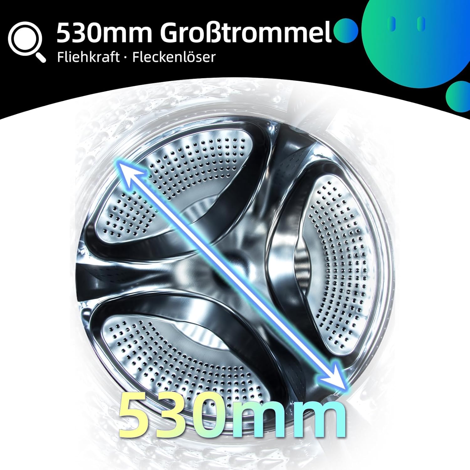 CHiQ Waschmaschine 7kg, 15 Programme, InverterMotor, Eco-Logic, Speed Wash, 60x46,5x84cm, Auto Clean, Washer Grau, CW07123863AX