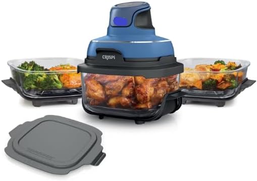 Ninja Crispi 5 in 1 Portable Glass Air Fryer Cooking System Small and large batch containers