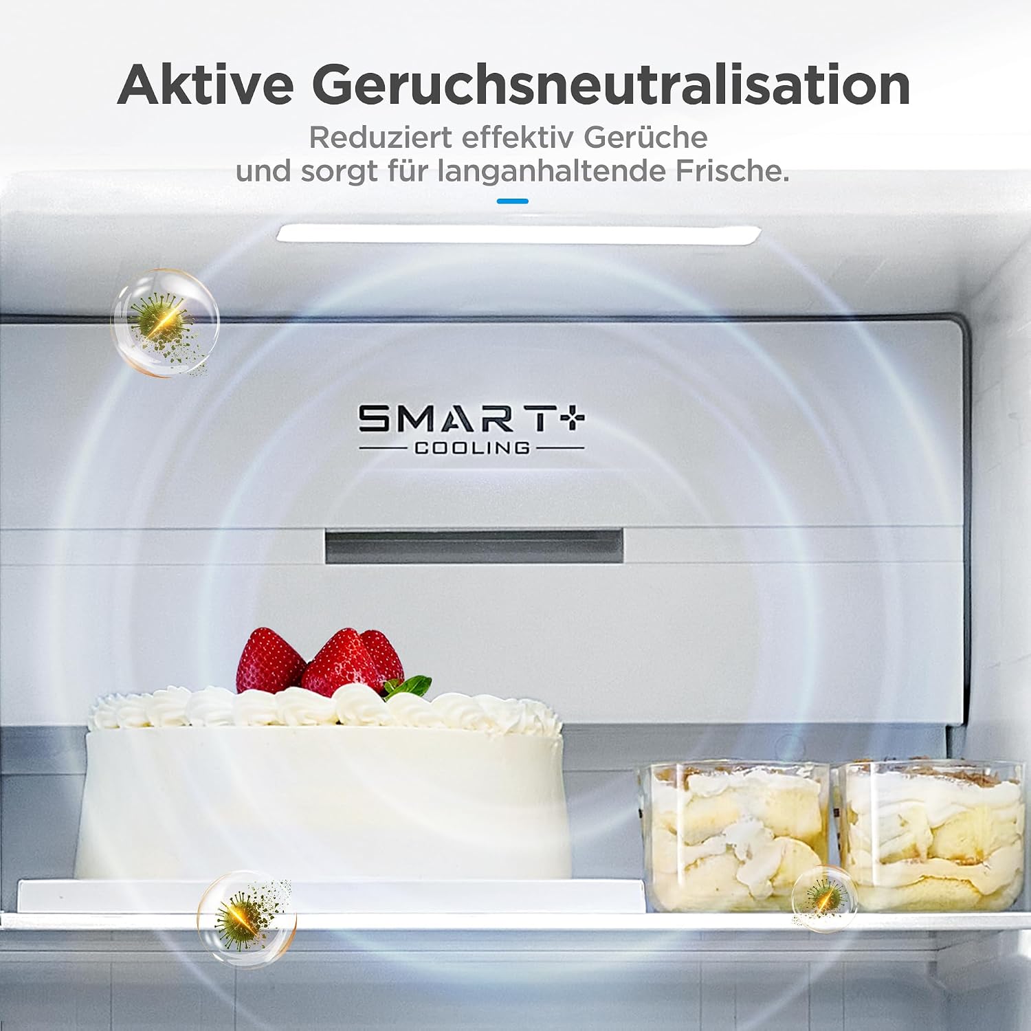 Midea Side-by-Side Kühl-Gefrierkombination 592 L | No Frost, Inverter Kompressor, leise 35 dB | 179,3 cm hoch, Multi-Air-Flow, SuperCool & Freeze | Platinum Fresh | Blau-Stahl, MDRS791MYA46