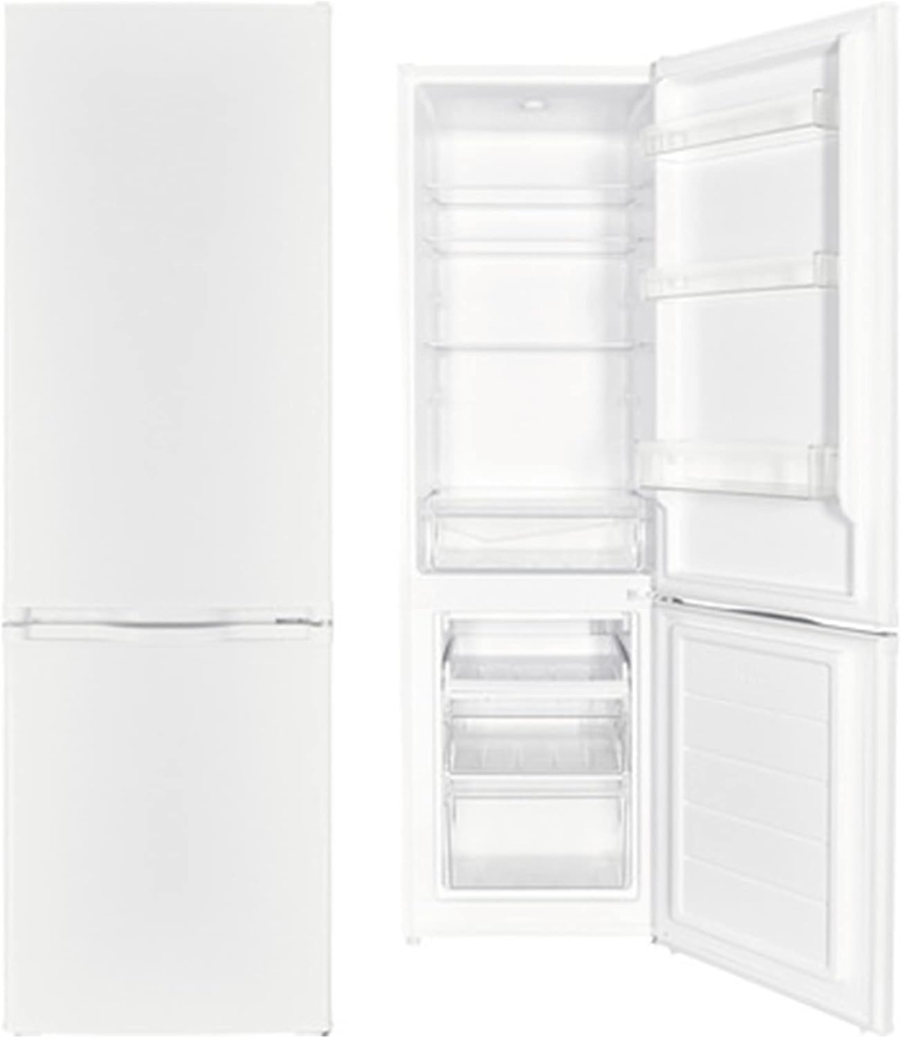 PKM Stand Kühl-Gefrierkombination KG262W-M weiß | 262L Nutzinhalt | Kühlteil 191L | Gefrierteil 71L | 4**** Gefrierfach | Leiser Betrieb 40dB | Sparsame LED-Beleuchtung | 172 kWh/Jahr