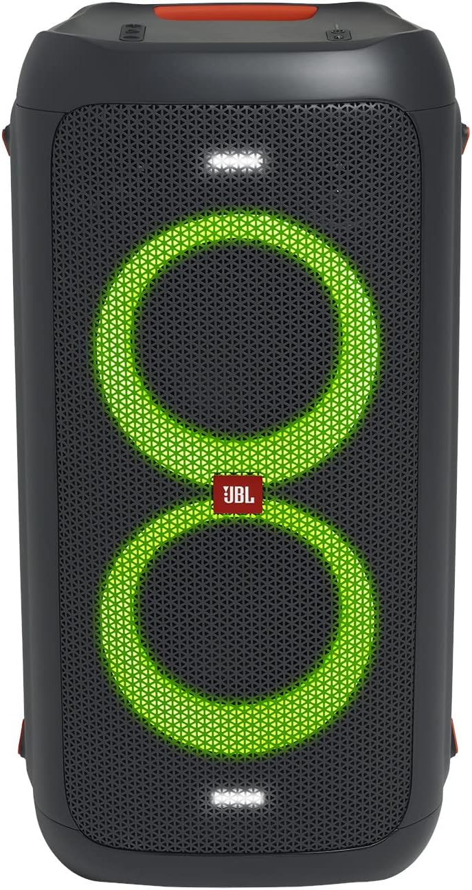 JBL PartyBox 710 - Schwarz �C Trag - und rollbarer Bluetooth Party-Lautsprecher mit Lichteffekten �C Spritzwassergesch��tzte, mobile Musikbox