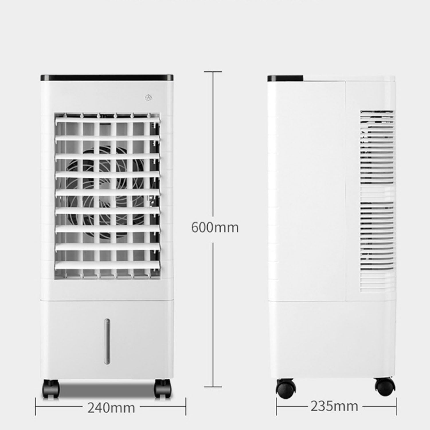 Klimagerät Mobil mit Wasserkühlung Verdunstungskühler ohne Abluftschlauch Ventilator Luftbefeuchter Luftkühler mit 3 Geschwindigkeiten 9L Wassertank 90° Oszillation 15H Timer für Zimmer