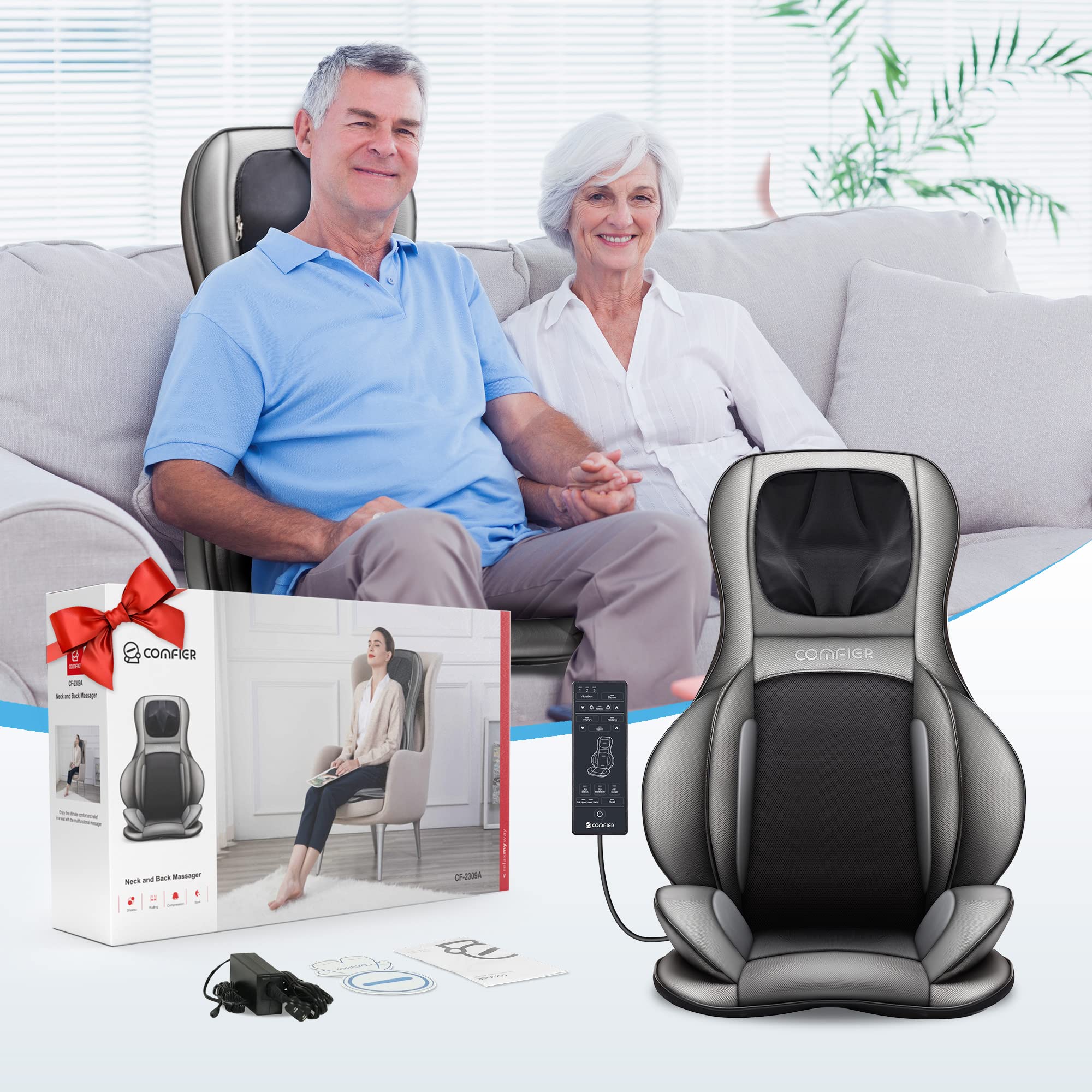 COMFIER Shiatsu Neck Back Massager with Heat