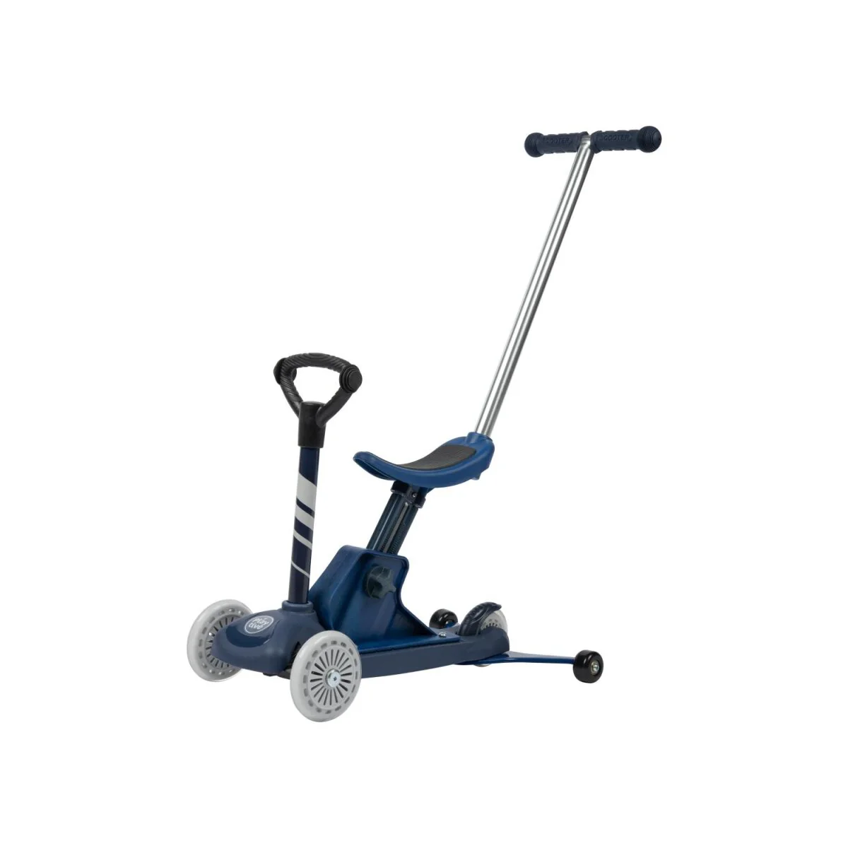 Playtive 4-in-1 driewielstep, met zijwieltjes (blauw) - B-keus, zo goed als nieuw