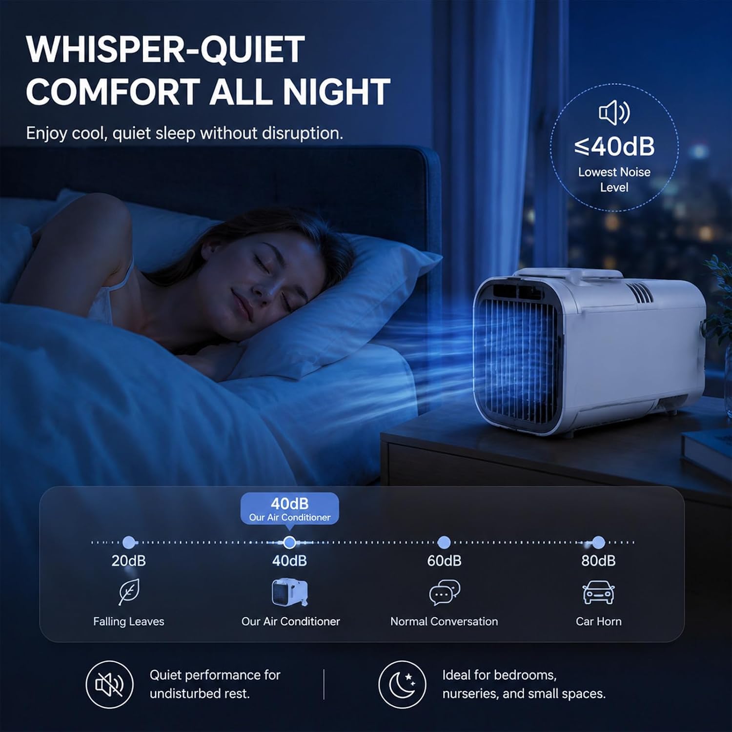 4-in-1 Tragbare Zeltklimaanlage, 5100 Btu Kühlleistung, Kleine, Leise Klimaanlage Mit 24-Stunden-Timer, 10 M², Für Zelte, Camping, Wohnmobile Oder Den Heimgebrauch X8Pro-220V