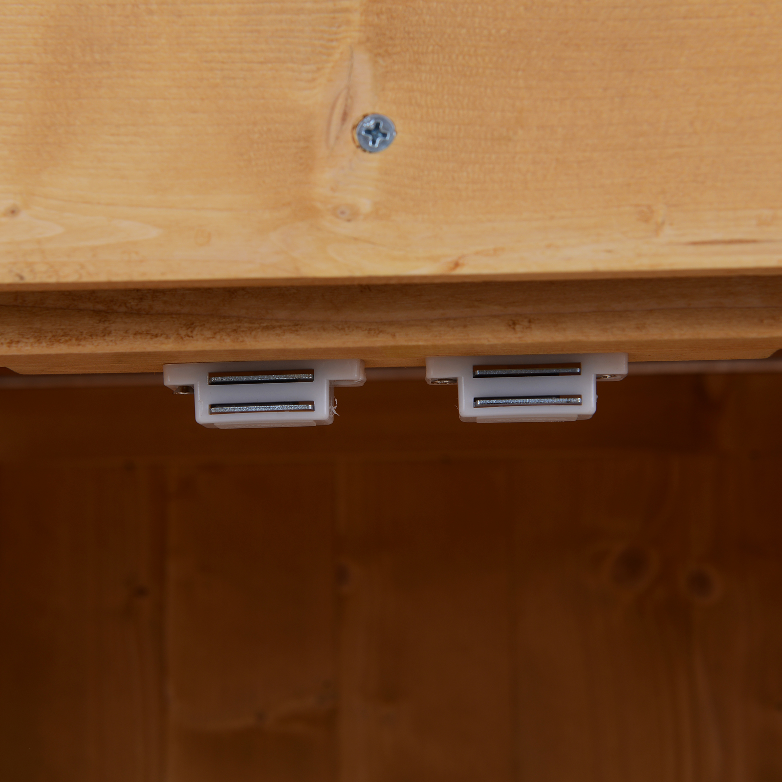 Outsunny Gereedschapskast gereedschapsschuur tuinkast 2 vakken 88 H? cm dennenhout naturel