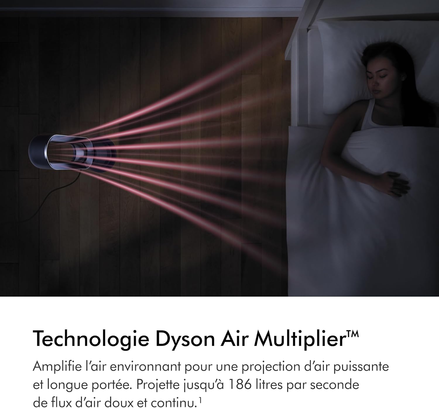 Dyson Hot+Cool Jet Focus Chauffage et ventilateur AM09 – 2-en-1 : chauffe et refroidit avec flux d'air puissant (Blanc/Argent)