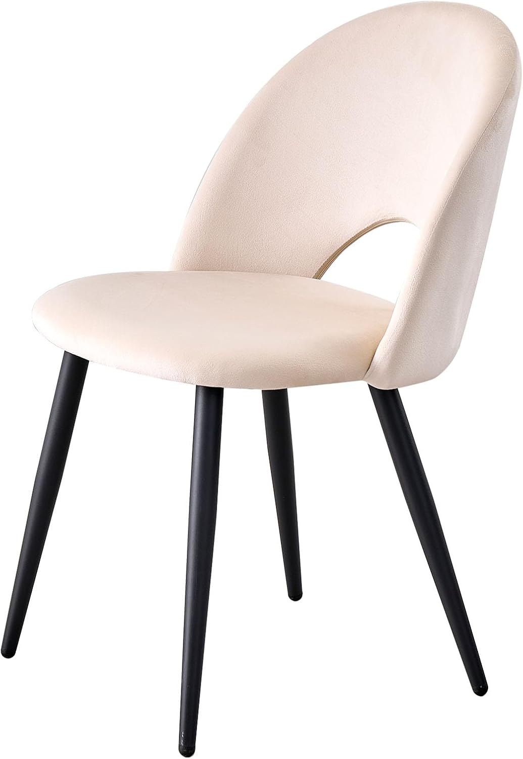 115cm Runder Esstisch mit 4 Esstischstühlen, Küchentisch aus MDF (Travertin-Maserung) und 4 Stühle für Küche, Esszimmer, Wohnzimmer und Büro (Beige)