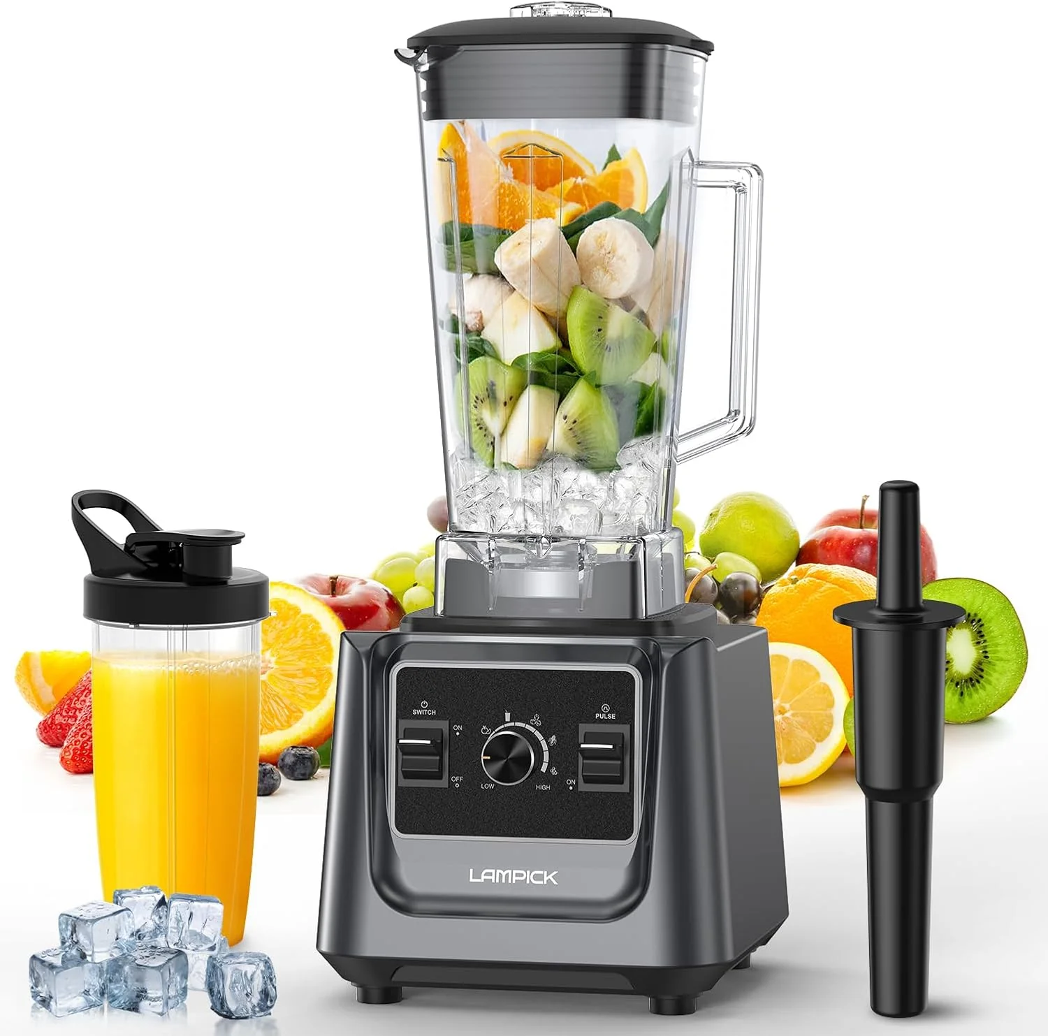 Blenders for Kitchen. 2000W Blender for Smoothies 35000 RPM Professional Grade High-Speed Smoothie Blender with 68 oz Pitcher & 27 oz To-Go Cup for Shakes. Ice Crushing. and Frozen Fruit