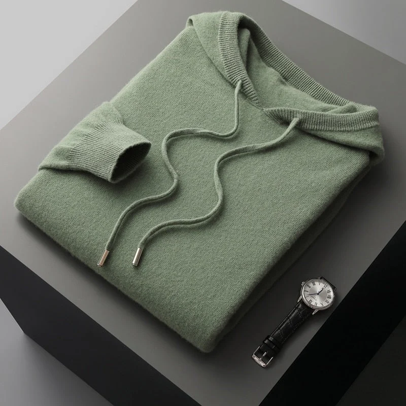 Kaschmir-Hoodie �C 100 % Merinowolle