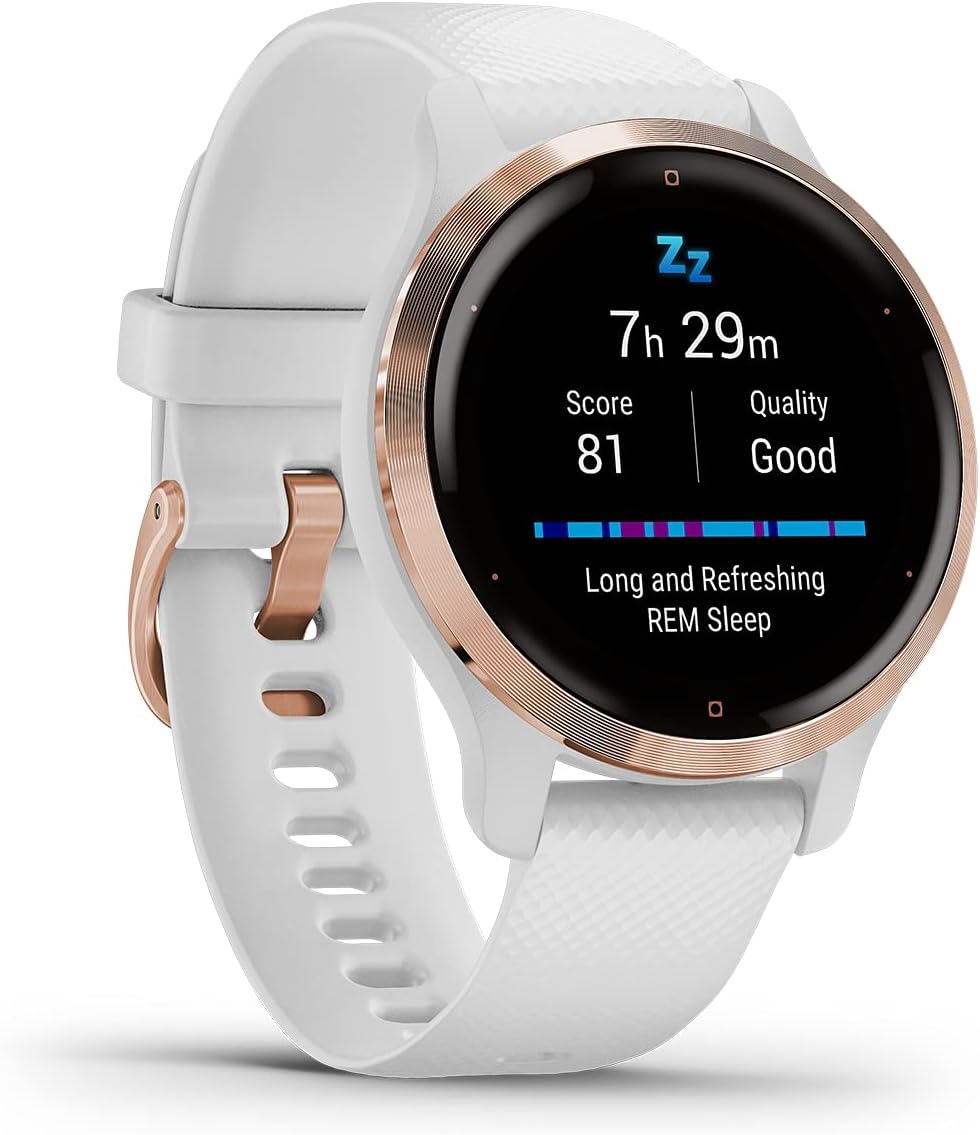 Venu 2S – schlanke GPS-Fitness-Smartwatch mit ultrascharfem 1,1“ AMOLED-Touchdisplay, Gesundheitsfunktionen, über 25 vorinstallierten Sport-Apps, Music & Pay