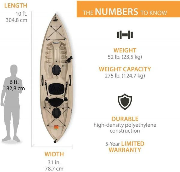 Lifetime 90806 Tamarack Angler 100 Fishing Kayak C 2-Pack (Paddles included)