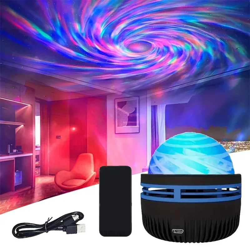 AuroraGlow PolarBeam Northern Lights Projector | RGB Star Light with Music Sync