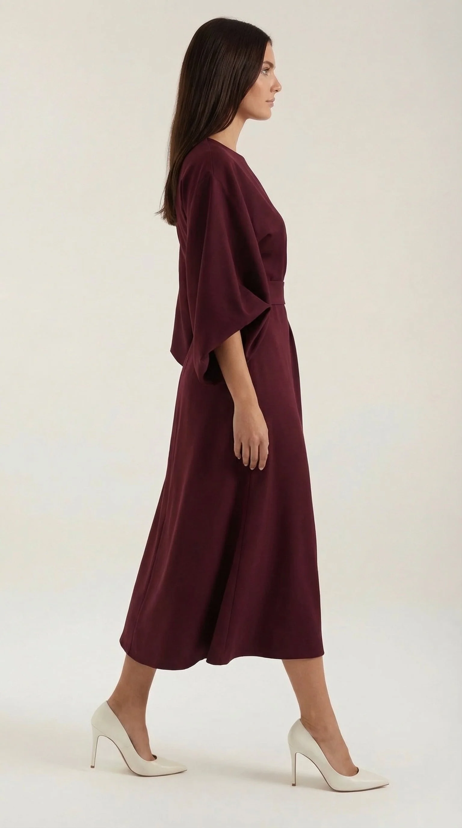 Midikleid mit Ballon?rmeln