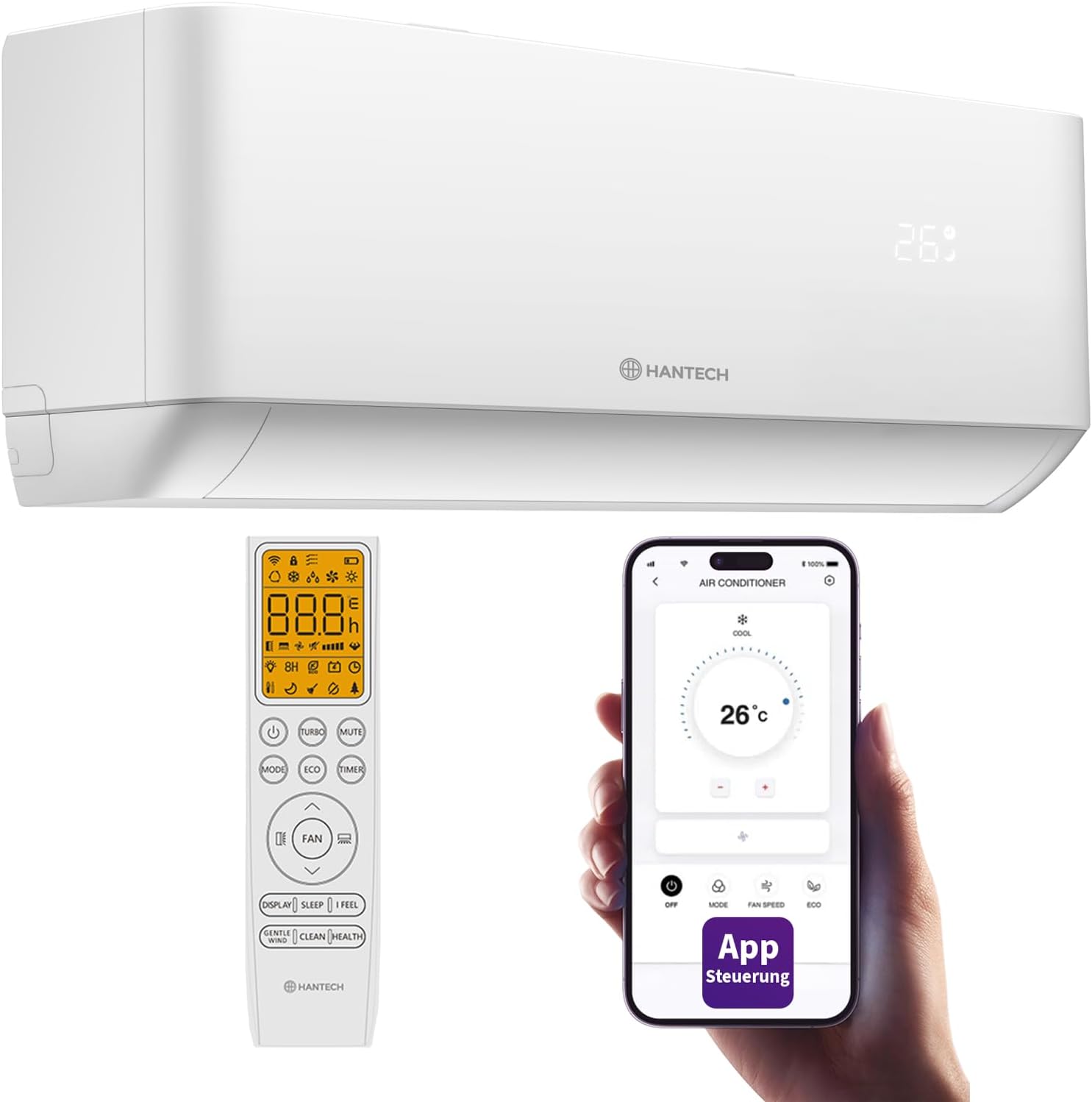 HANTECH Multi Split Klimaanlage H-PRO Inneneinheit 24000 BTU weiß