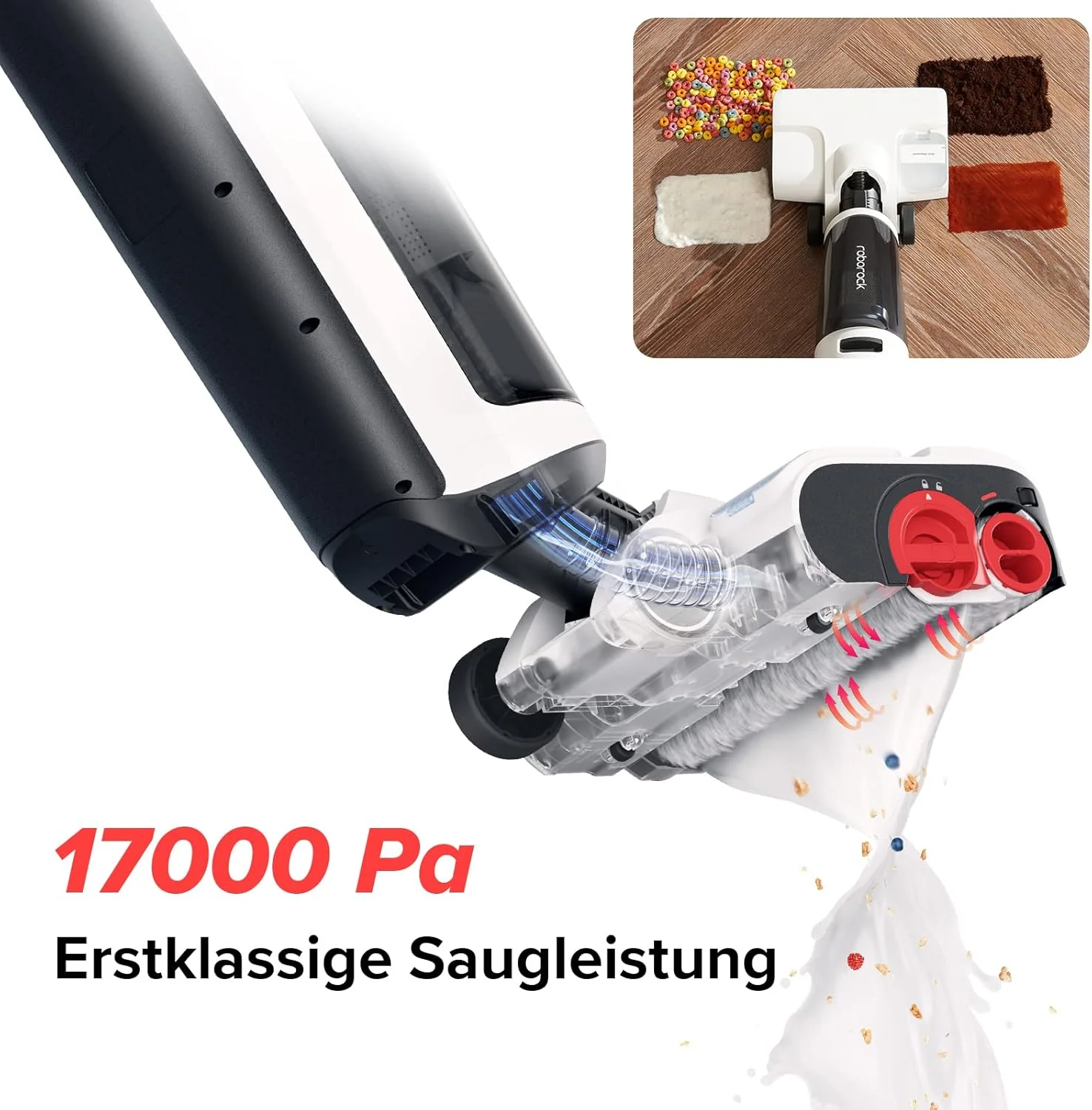 roborock Dyad Pro Nat- en Droogzuiger Draadloze Stofzuiger 17000pa Automatische Droging & Zelfreinigend Dweilzuiger met APP-bediening, Dubbele Watertanks voor Harde Vloeren