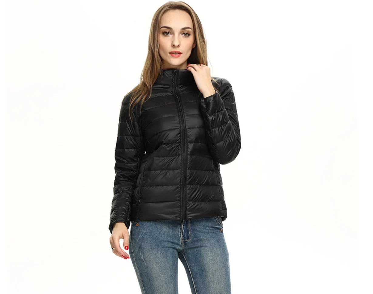 Leichte Damen Steppjacke f��r den Fr��hling | Wasserabweisende ��bergangsjacke mit Stehkragen und Daunenf��llung | Winddichte