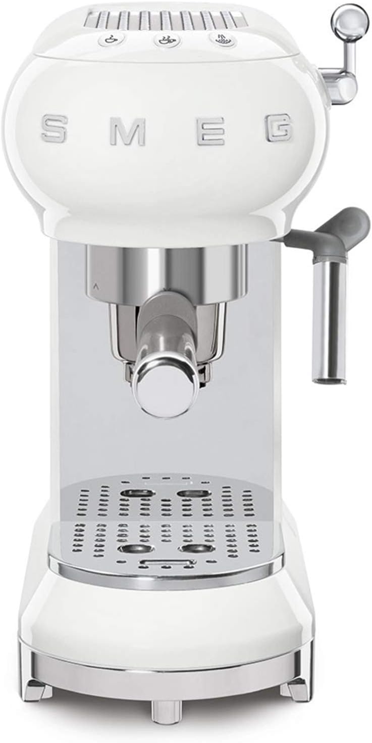 Smeg, ECF01PGEU Manual Espresso-Kaffeemaschine, Cappuccino -System, Thermoblock, groe Tassengehuse und Doppelkaffeefunktion, 1 l Wassertank, kompakte Abmessungen, 1350W, Pastellgrün