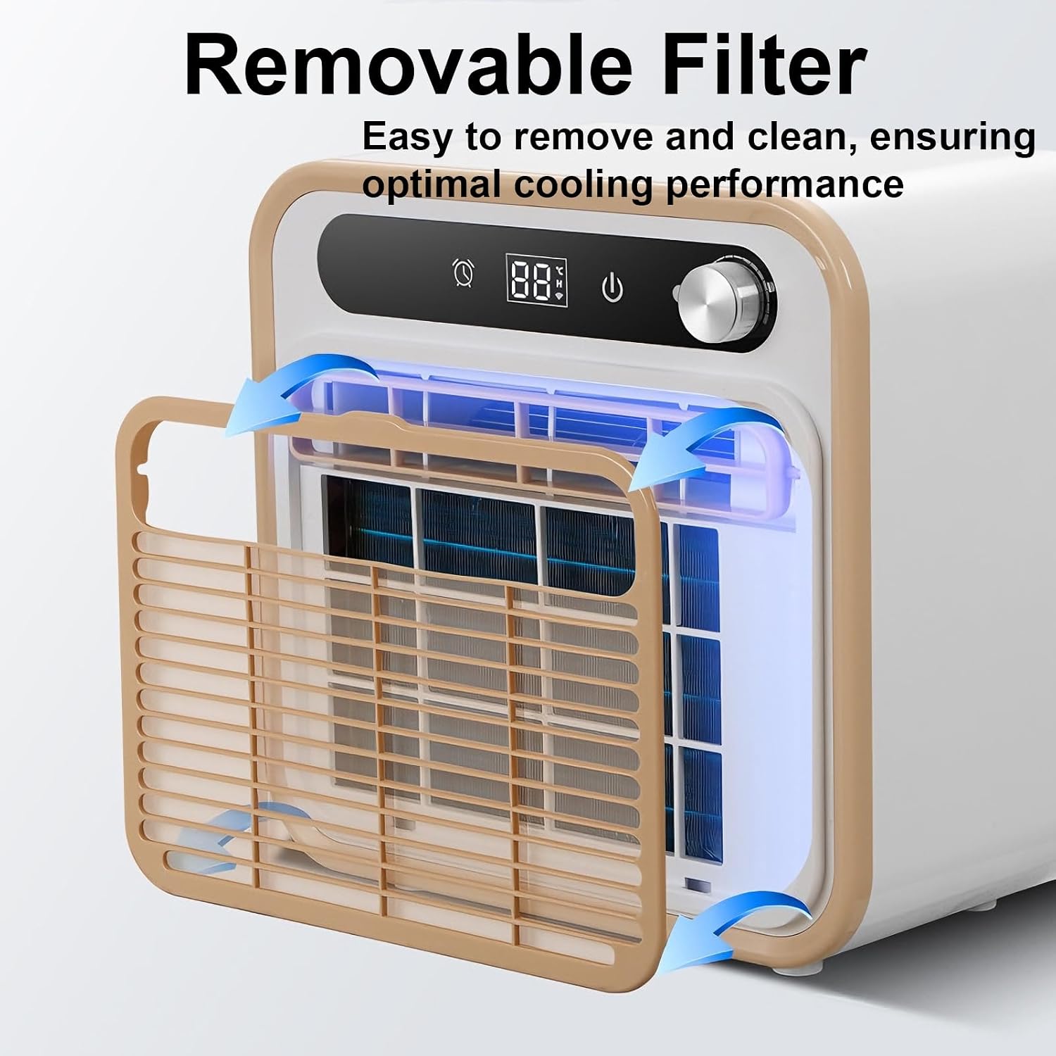 Tragbare Klimaanlage, 5000 BTU Smartes Kühlgerät mit Touch-Steuerung und 12H Timer, ideal für Schlafzimmer, Büro, Wohnmobil, leises Split-Design für Multi-Szenen-Nutzung