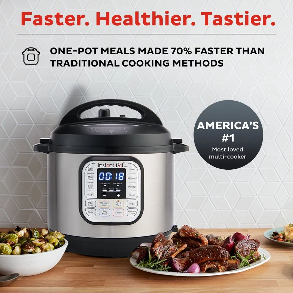 2025 Instant Pot? Duo? Elektrische Drukpan 6 Qt 7-in-1 met Eenvoudige Stoomaflaat Schakelaar