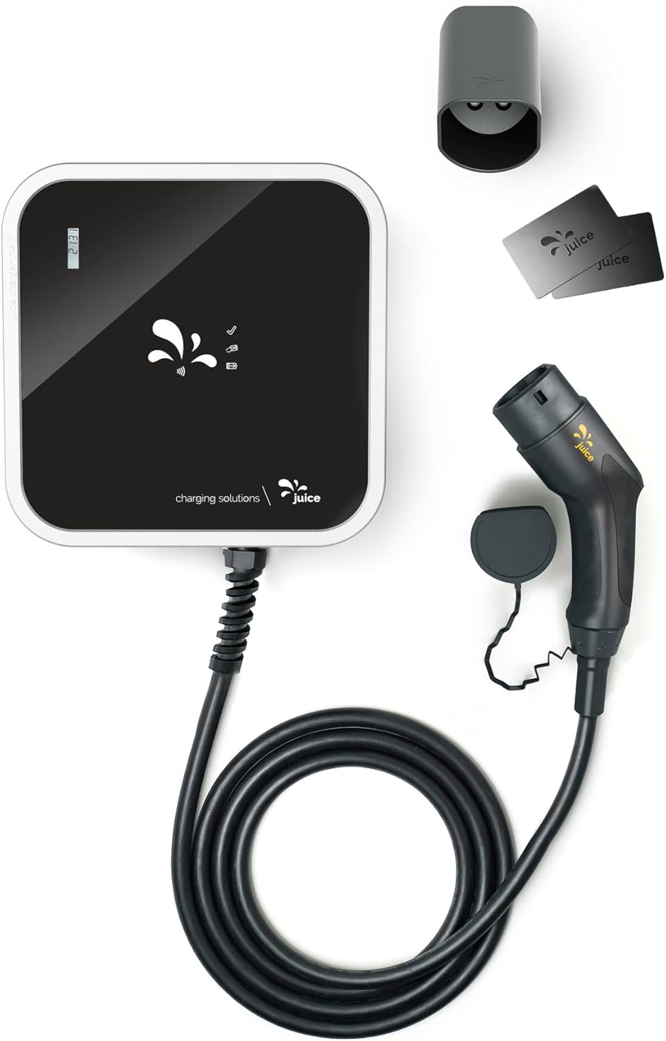 Juice Charger Me 3 - Wallbox 11kW mit Stromzähler, LAN, RFID, Ladestation für alle E-Autos, Typ 2 Ladekabel - Made in Germany