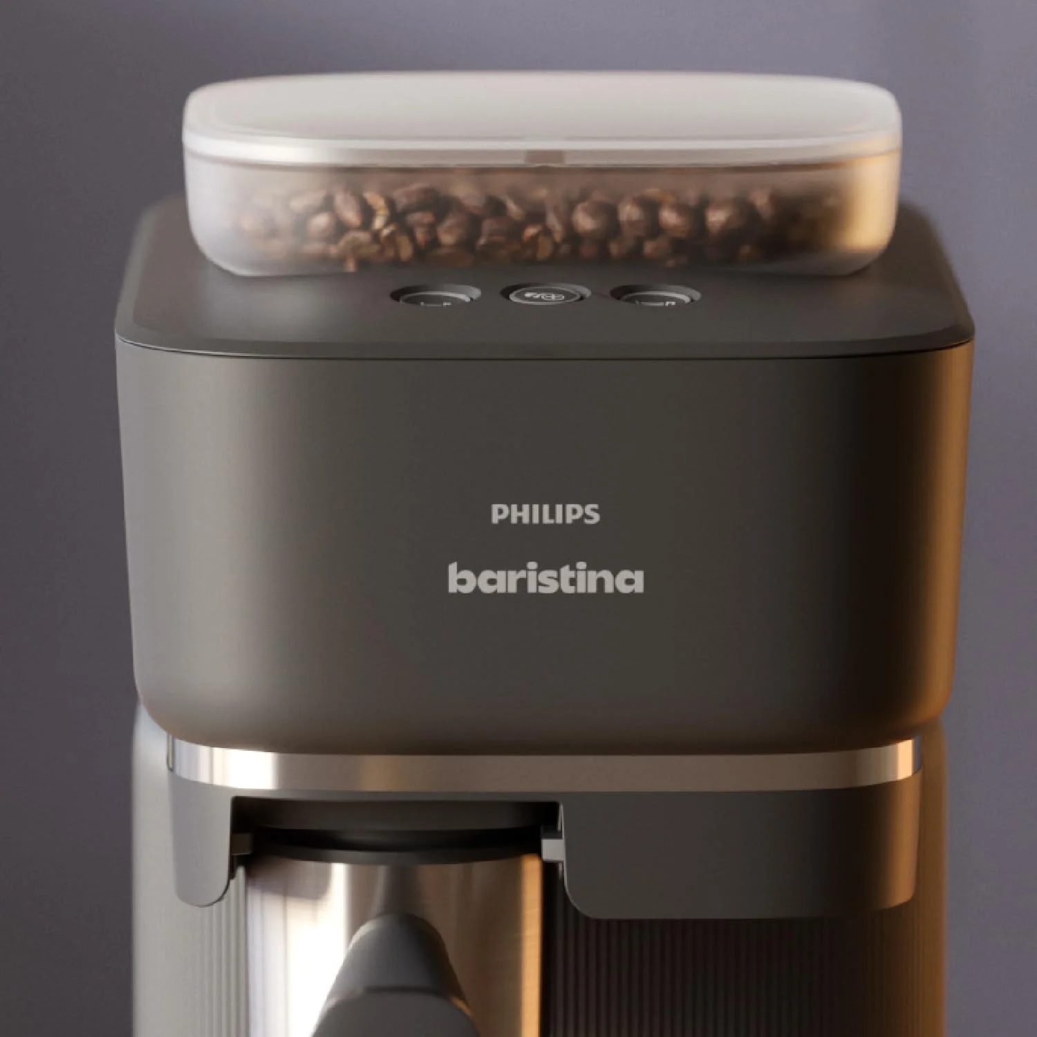 Philips Baristina Espressomaschine - Real Espresso- made simple. Kompakte Kaffeemaschine- Naturwei? mit wei?em Siebtr?ger- 16-bar-Pumpendruck- automatisches Mahlwerk- Cafe Crema (BAR300/00)