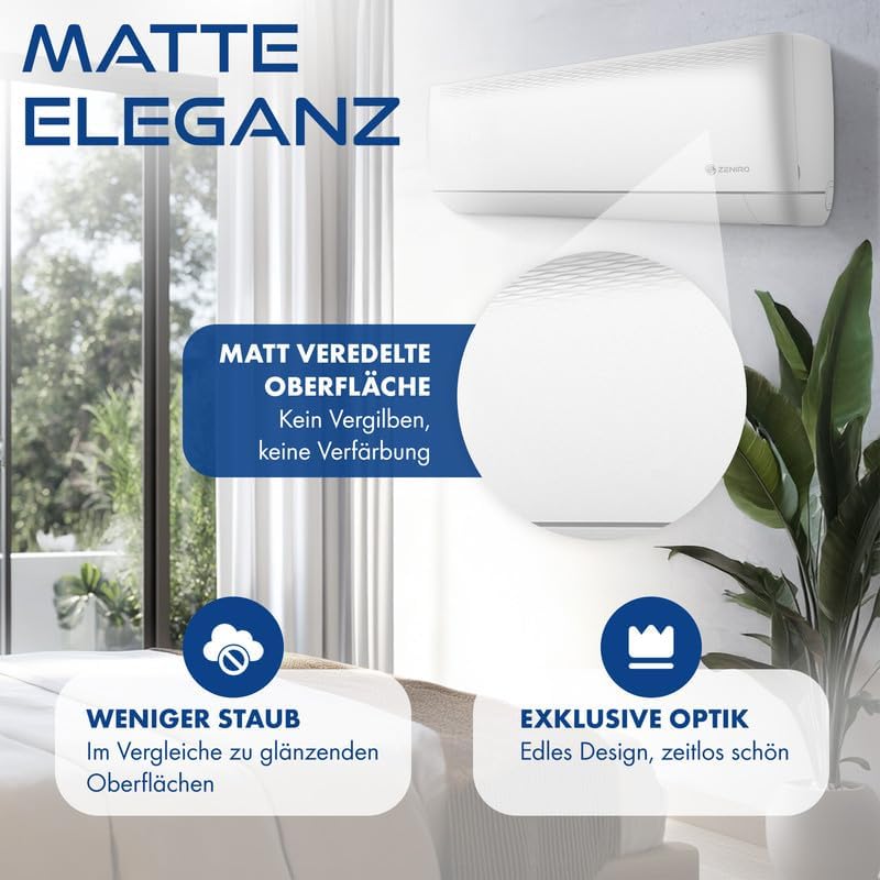 Multisplit Klimaanlage 2 Innengeräte Set (2 x 3,5kW) Klimagerät Air Conditioner mit Heizfunktion 18000 BTU 5,3kW A++ WiFi/App-Steuerung 4D AirFlow Heizen bis -20°C Vorgefüllt R32