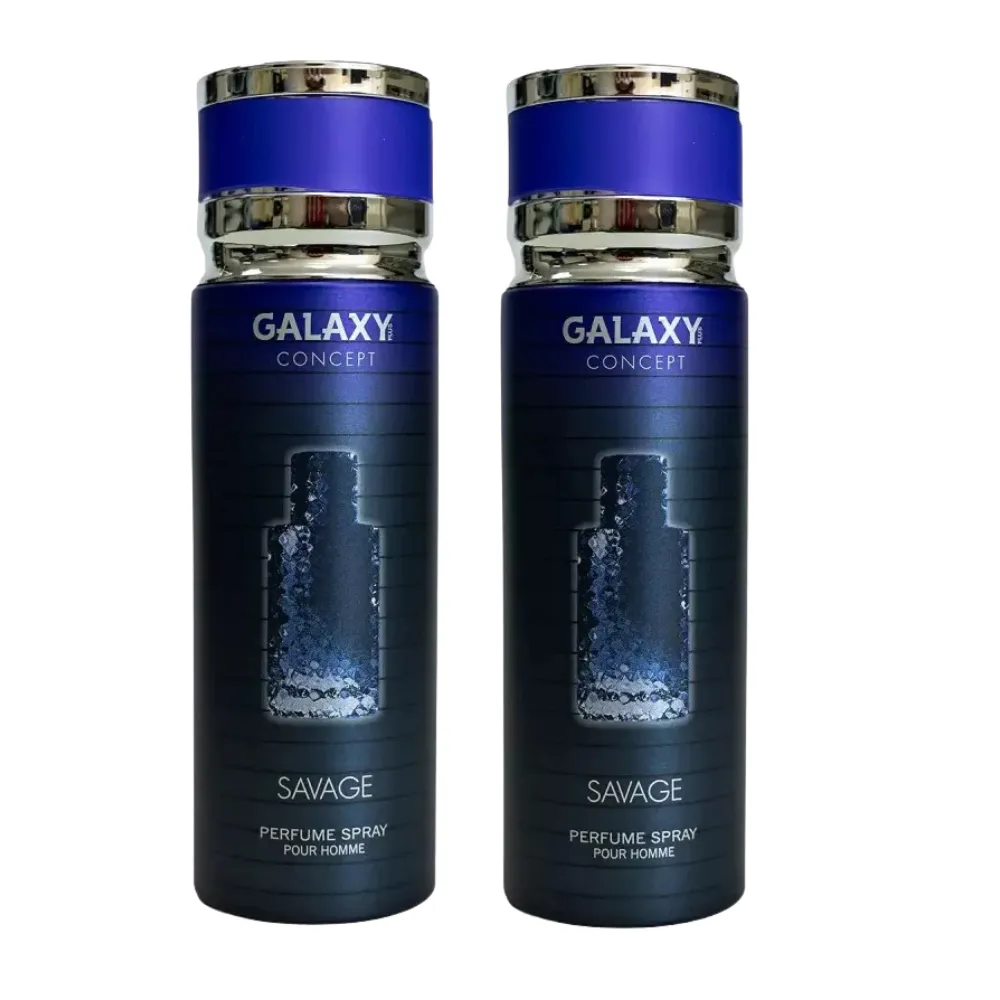 3 x Galaxy Plus Concept Savage Perfume Body Spray a?? 200ml Bundle