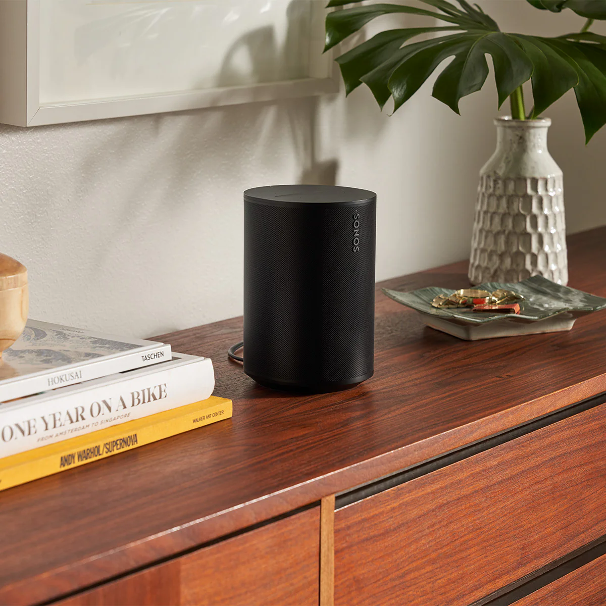 2025 Sonos Era 100 Draadloze Slimme Luidsprekers met Stembediening, Bluetooth, Trueplay Akoestische Afstemming en Ingebouwde Alexa - Paar (Zwart)