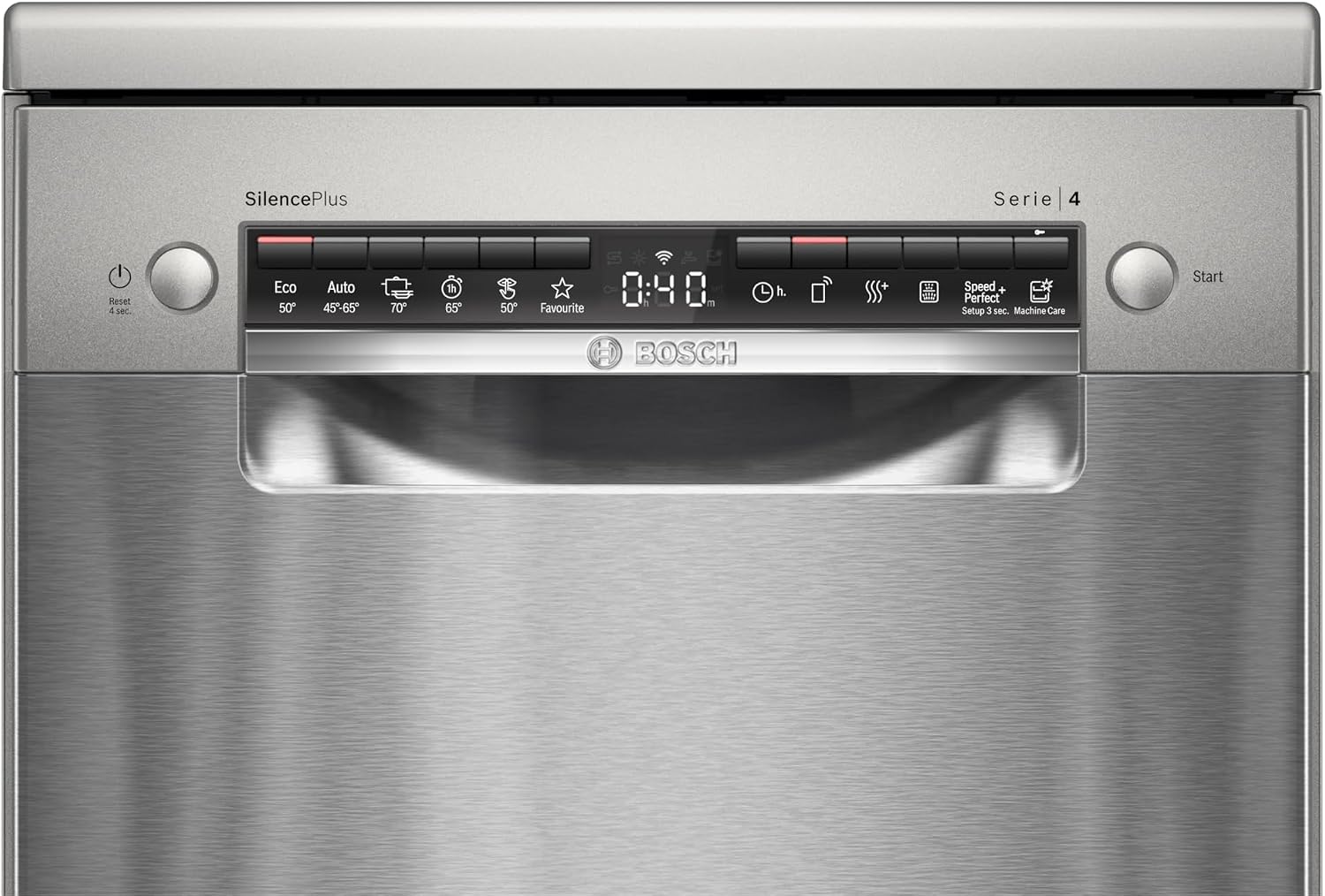 Bosch - Lavavajillas, 45 cm, Serie 4, Libre Instalación, Home Connect, Acero Inoxidable, SPS4HMI49E