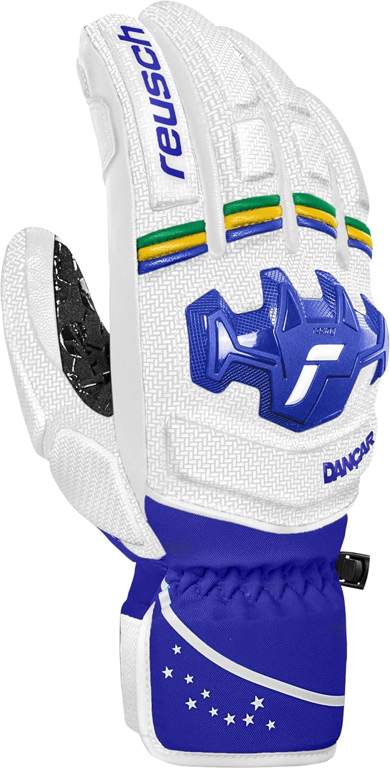 Reusch Worldcup Warrior SC Racing Handschuhe – Unisex Skihandschuhe mit Knöchel- & Fingerprotektion, Primaloft Gold, Leder, Winddicht, wasserdicht, atmungsaktiv