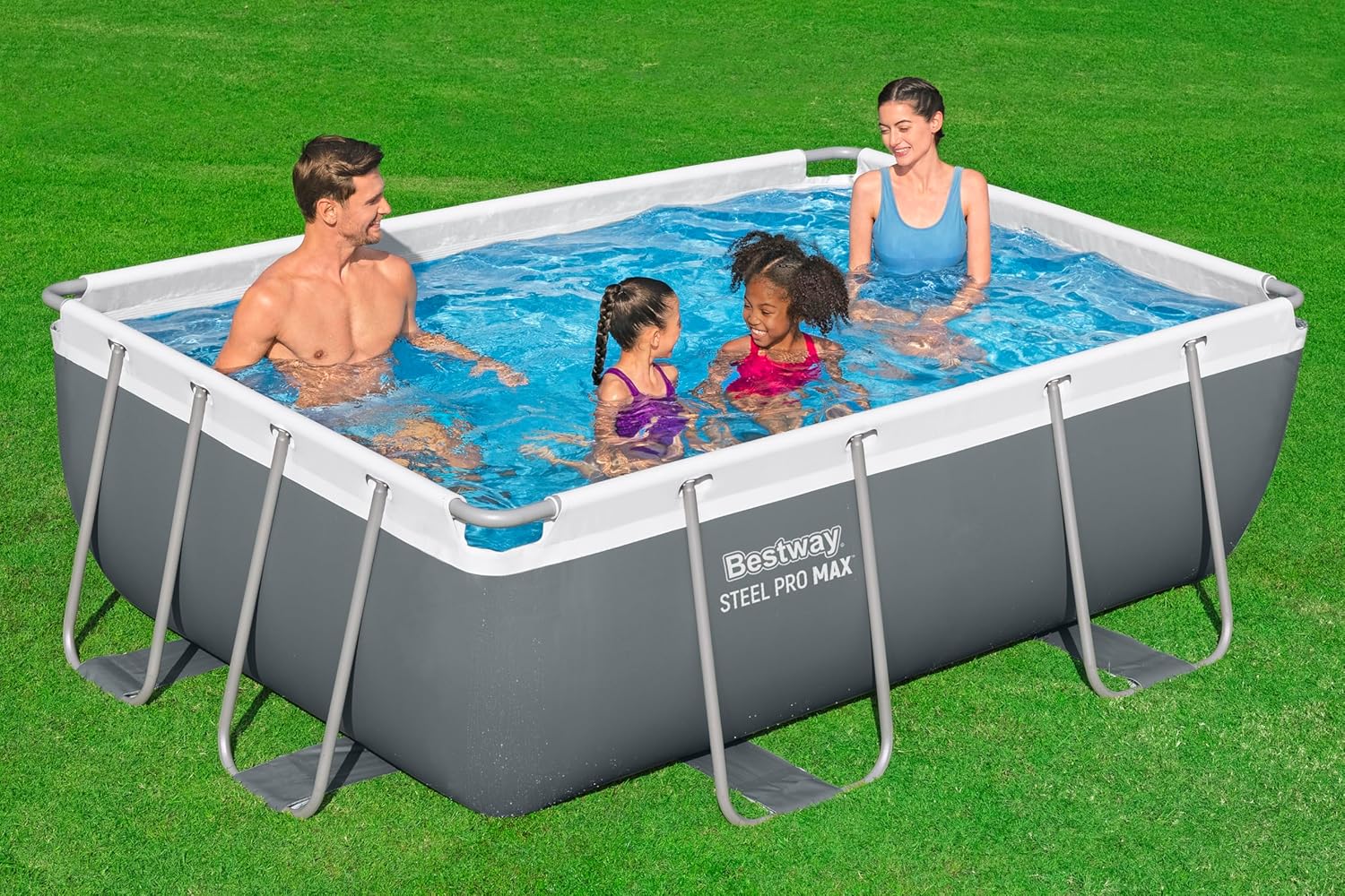 Bestway Juego de Piscina Rectangular de 9'3
