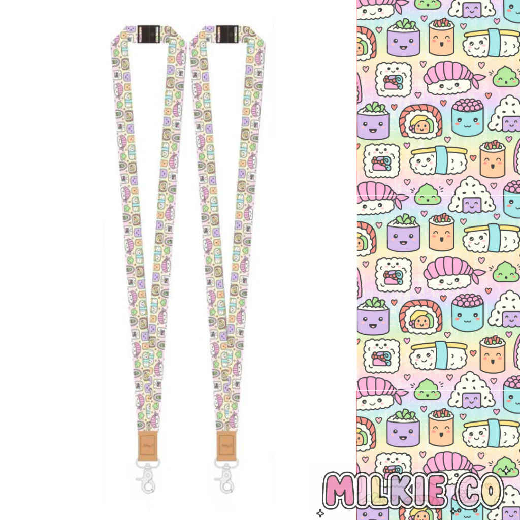 Kawaii Foodie Fabric Lanyard