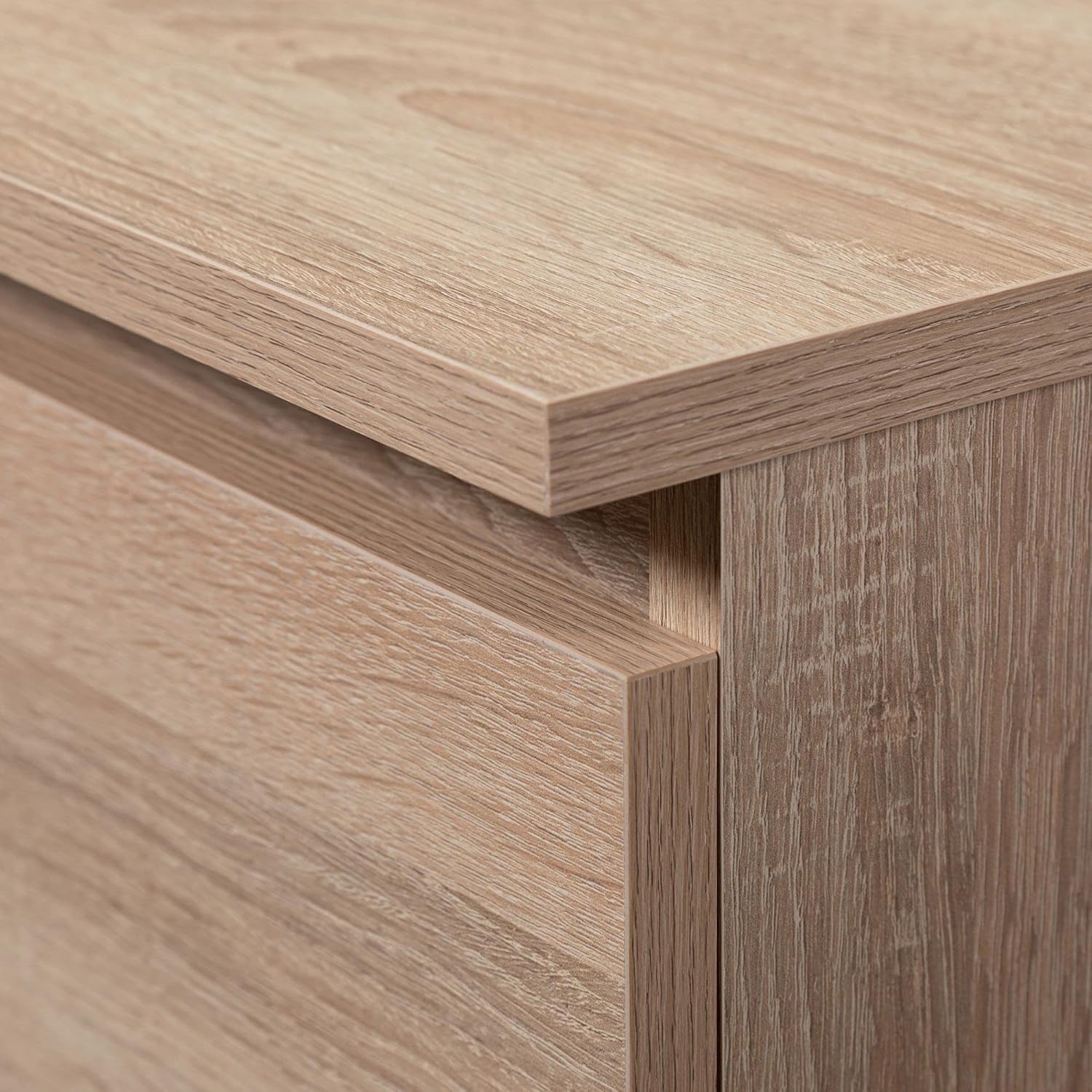 AKORD Kommode K 160 cm | 4 Schubladen und 2 Türen | für Wohnzimmer Schlafzimmer Schrank Wohnzimmer | Modernes Funktionelles Design | Schichtstoffplatte 16mm | Farbe Sonoma
