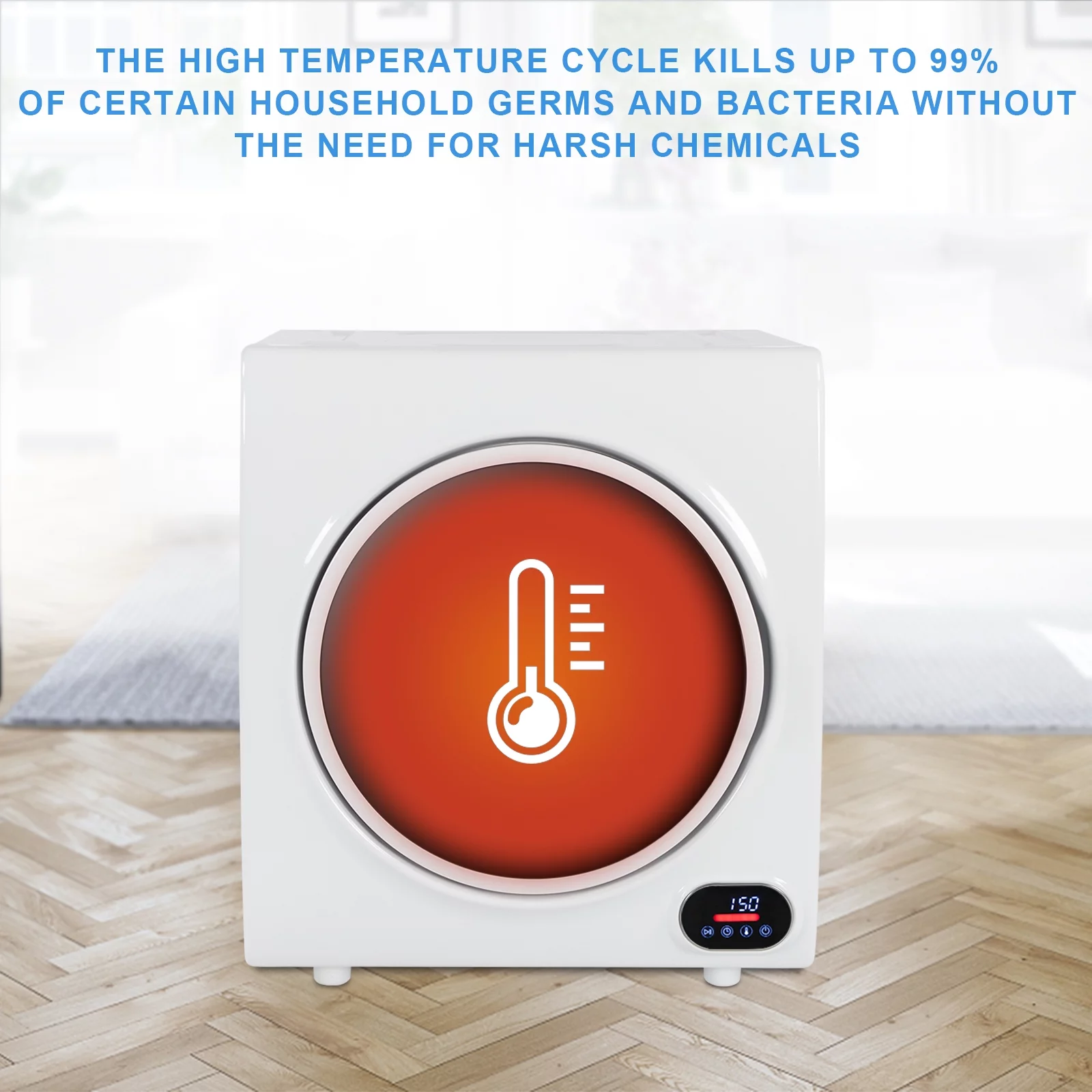 2025 Compacte en Draagbare Droger voor Thuis met LED-scherm, Trommel Droger van 2,6 Kubieke Voet - Wit, 110V, Capaciteit 4KG, Energie-effici?nt Apparatuur