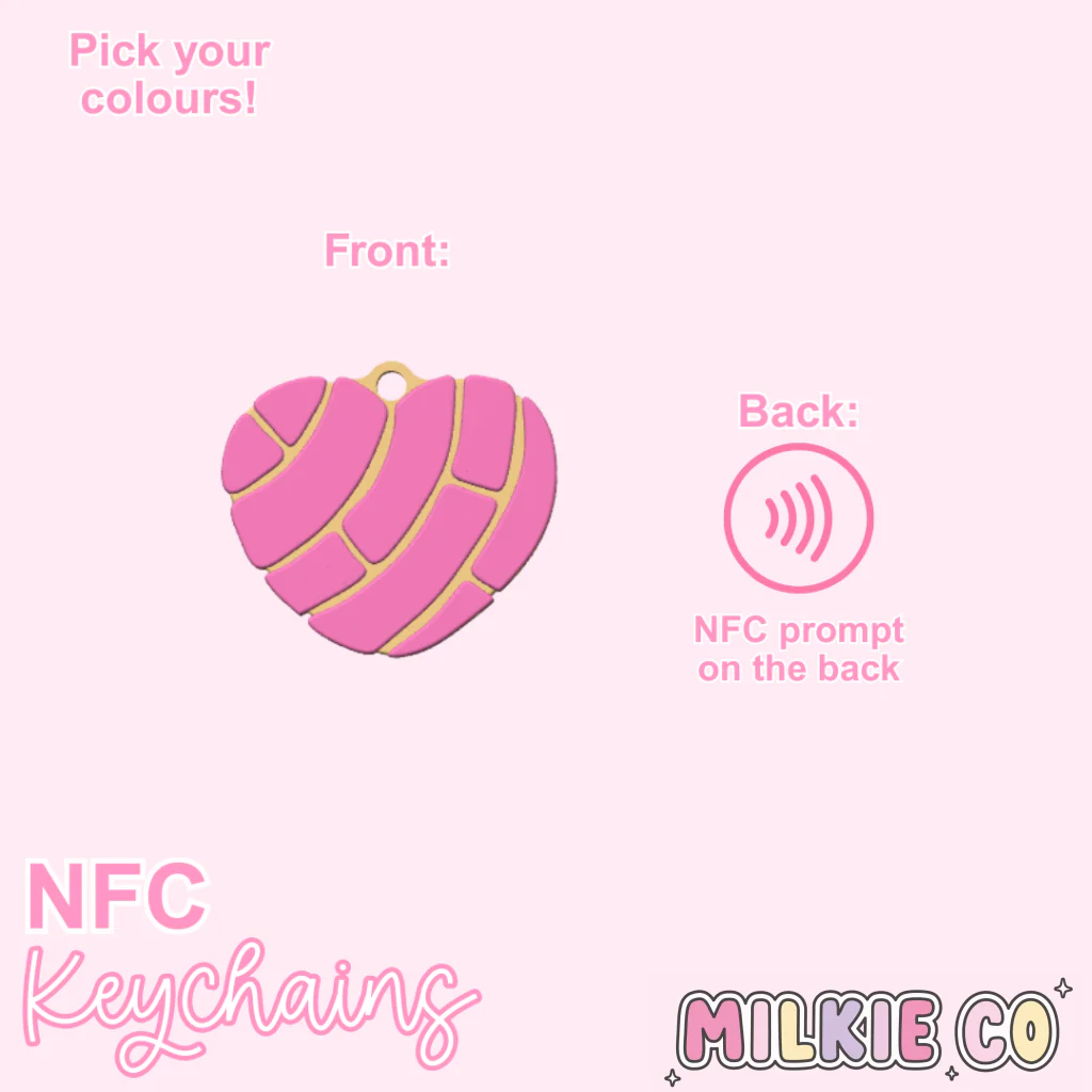 Concha Heart NFC Keychain