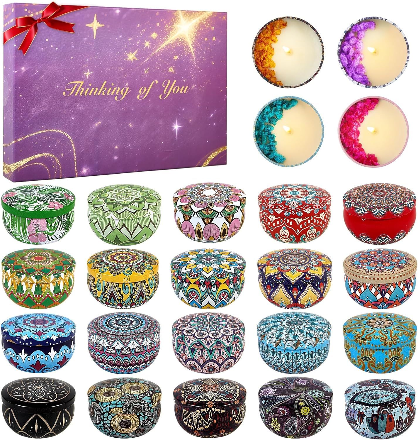 2025 Advent Calendar: 24-Day Scented Candle Gift Set for Christmas, Birthdays, and More