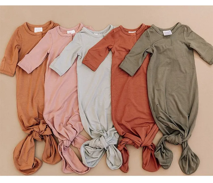 Knotted Baby Gown - Cotton