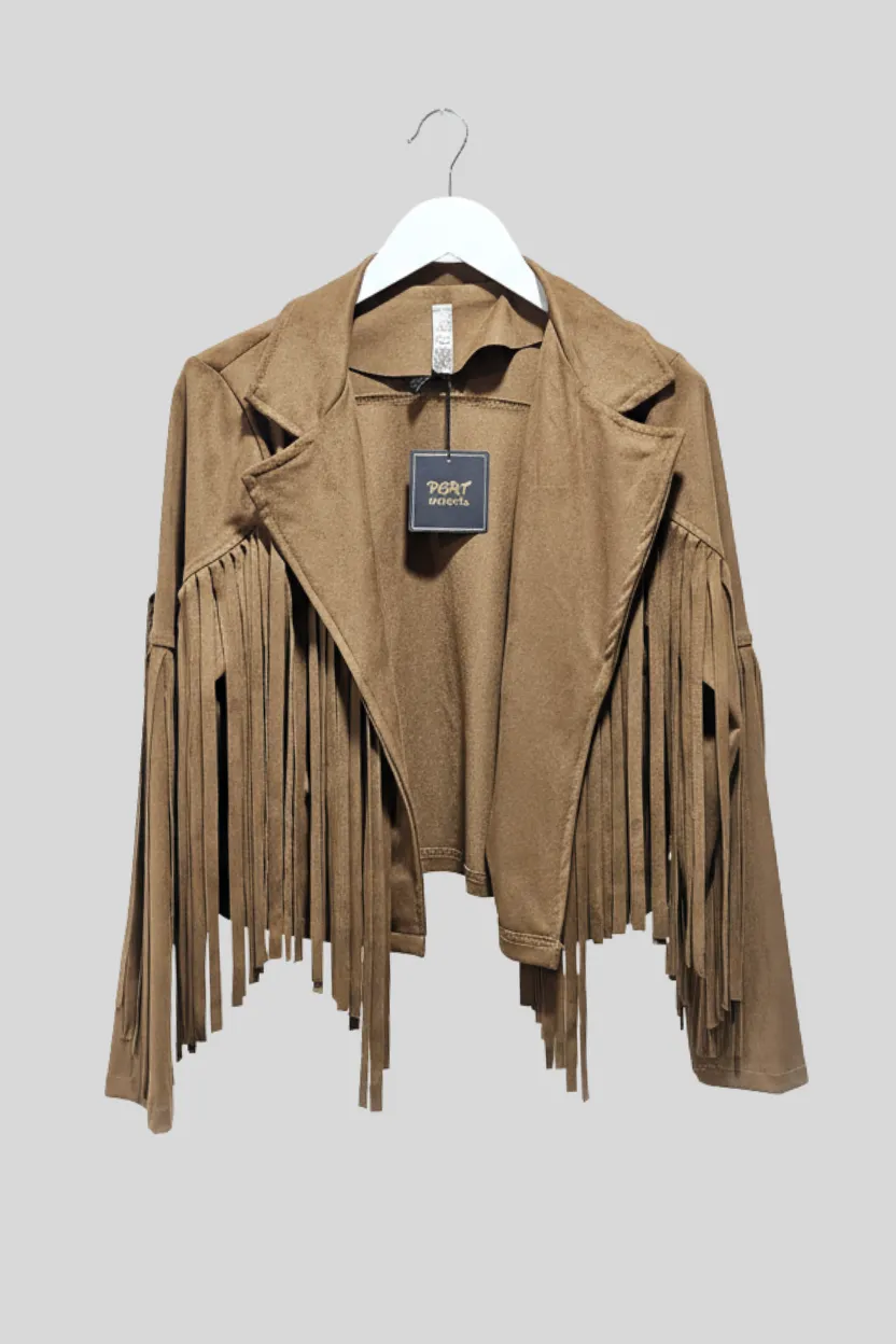 Tassel Fringe Suede Short Jacket