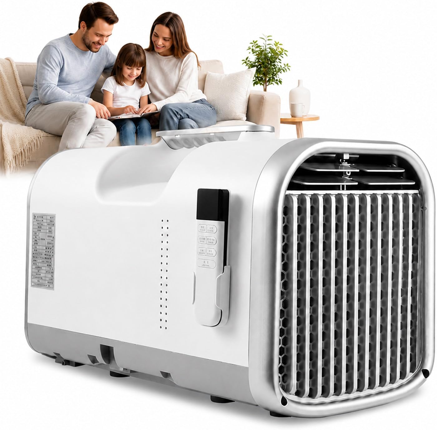4-in-1 Tragbare Zeltklimaanlage, 5100 Btu Kühlleistung, Kleine, Leise Klimaanlage Mit 24-Stunden-Timer, 10 M², Für Zelte, Camping, Wohnmobile Oder Den Heimgebrauch X8Pro-220V