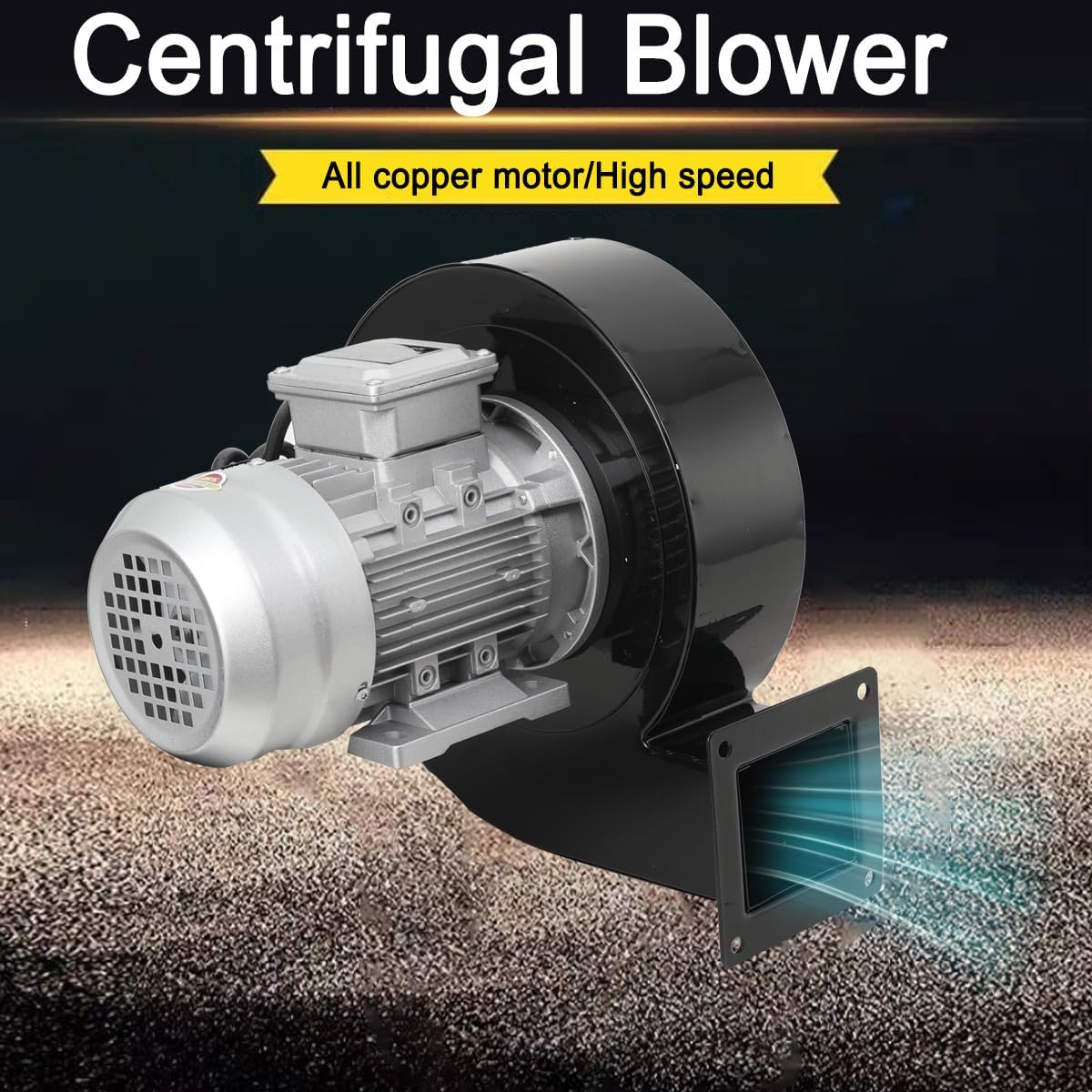 550W Abluftventilator mit Drehzahlregler Industrie Wandventilator | 800m³/h Wandlüfter für Keller Garage küche Lamellen, Radialventilator Radialgebläse Radial Zentrifugalventilator