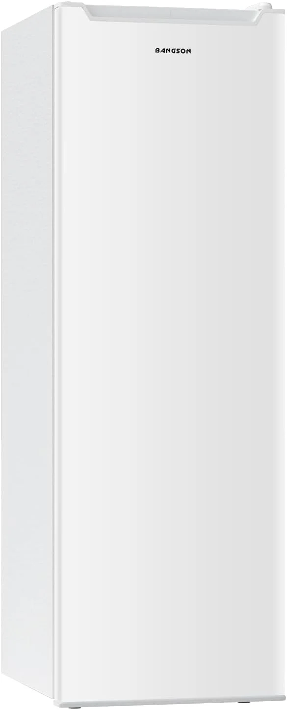 BANGSON Upright Freezer. 7.0 Cu.ft Stand Up Freezer. Convertible Upright Freezer/Refrigerator. Single Door for Kitchen.Garage. Office. Apartment. Silver