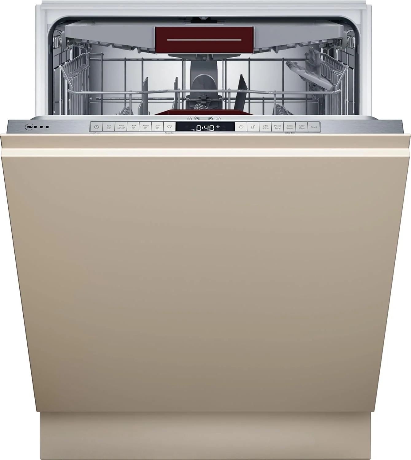 NEFF S157YCX03E, N 70, Smarte volledig ge?ntegreerde vaatwasser, 60 cm, Besteklade, Made in Germany, Zeolith-droging, bijzonder stille vaatwasser, in hoogte verstelbare bovenkorf, sterke sproeidruk