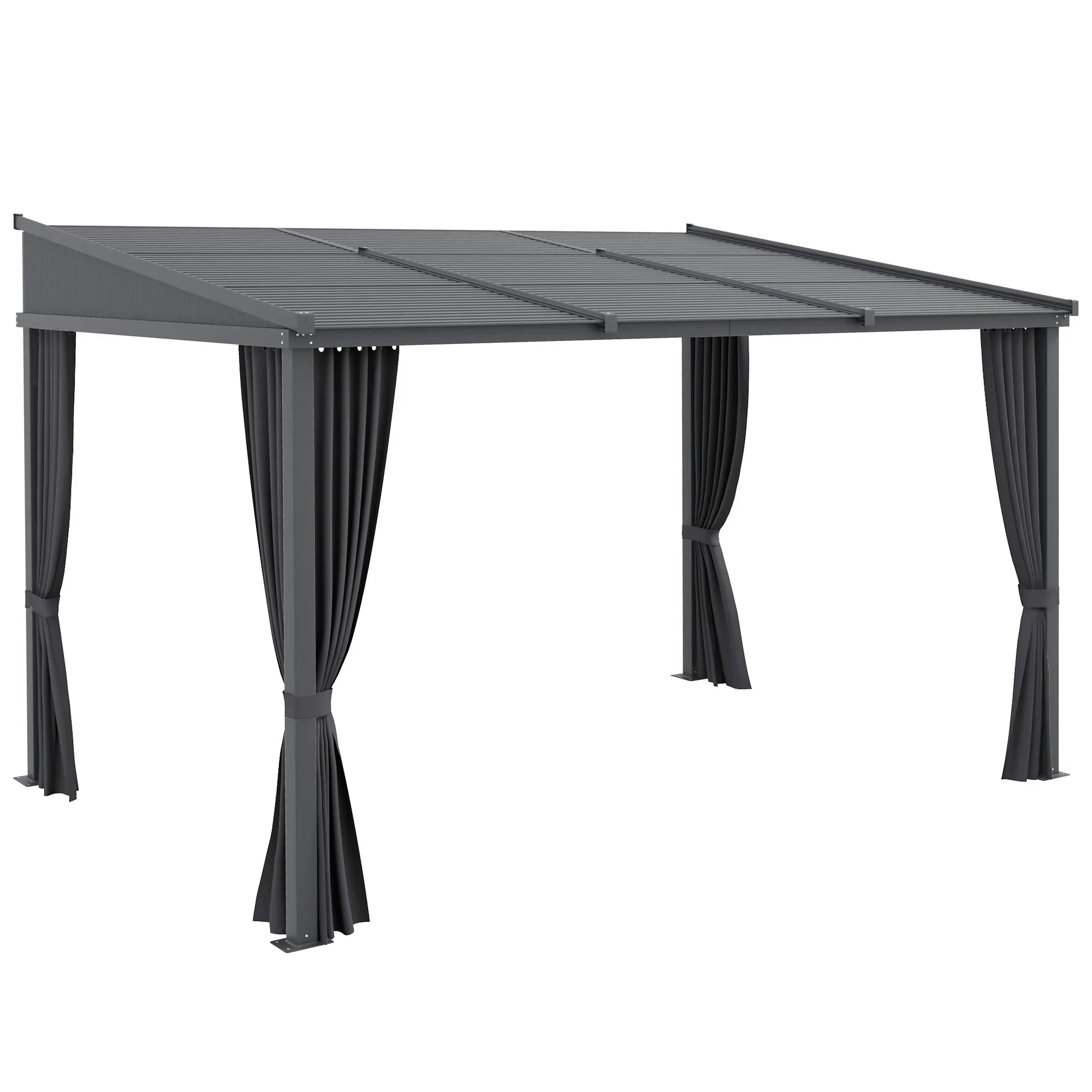 Outsunny Pergola Schiebedach Metall��berdachung