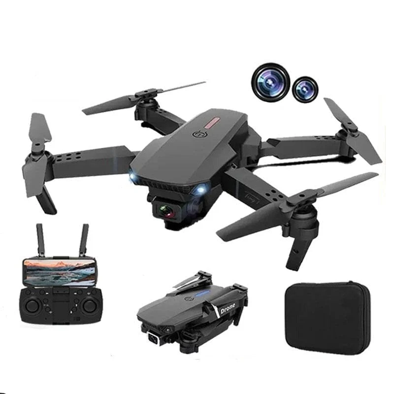4K Foldable RC Drone with Dual HD Cameras 1080P Wide Angle, WiFi FPV, Height Hold, and Easy Transport