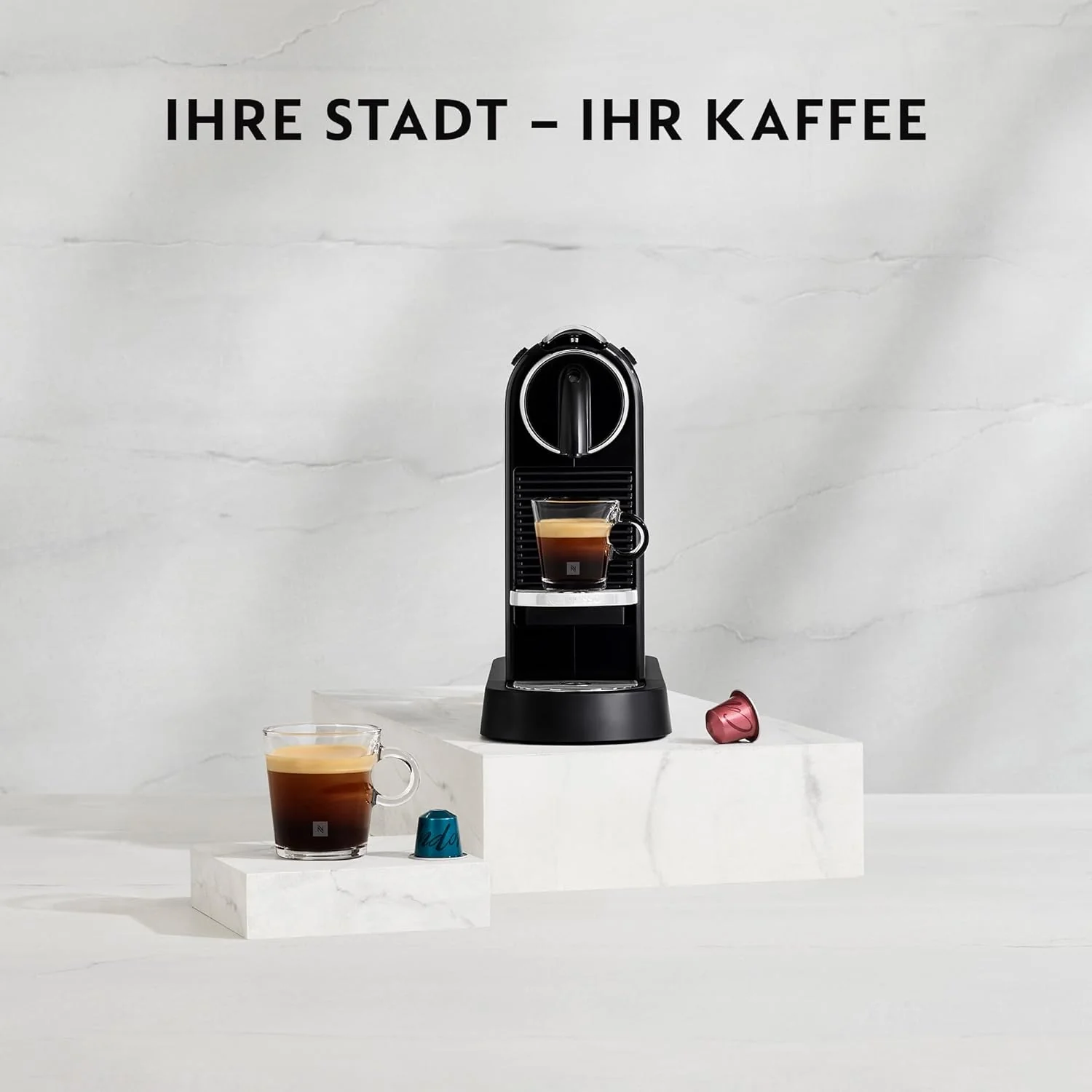 Nespresso De'Longhi EN267.BAE Citiz koffiezetapparaat met melkopschuimer, energiebesparende functie, 1710W, 1 liter, 37.2 x 21.8 x 27.7 cm, zwart
