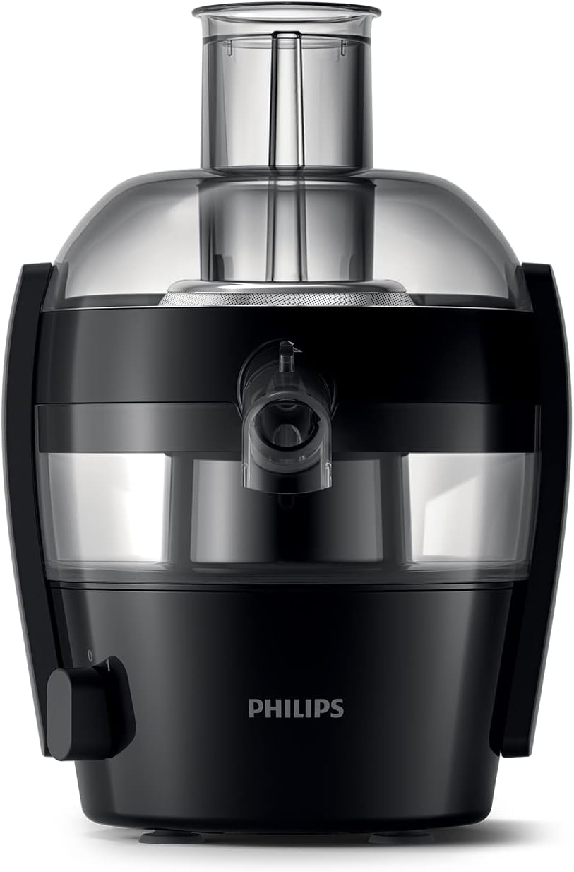 Philips Entsafter – 1100W, 2L, HomeID-Rezepte-App, XXL-Einfüllffnung, QuickClean (HR1921/20), 25 x 43.2 x 29.6 cm, Edelstahl