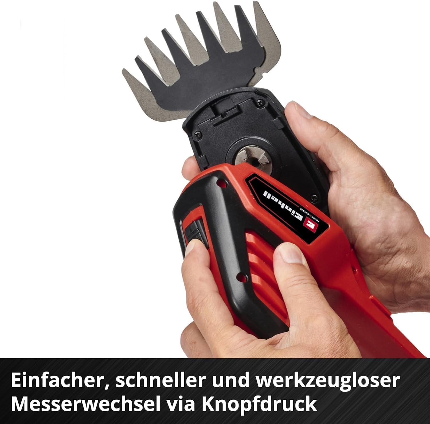 Einhell Akku-Gras- und Strauchschere GE-CG 18/100 Li-Solo Power X-Change (Li-Ion, 18 V, Schnittbreite Grasscherenmesser 100 mm, Strauchscherenmesser 200 mm, ohne Akku und Ladegert)