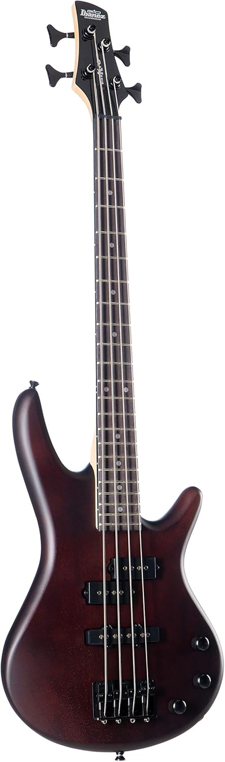 Ibanez GSRM20 GIO Series MiKro Short Scale Electric Bass Guitar - Walnut Flat Finish, 3/4