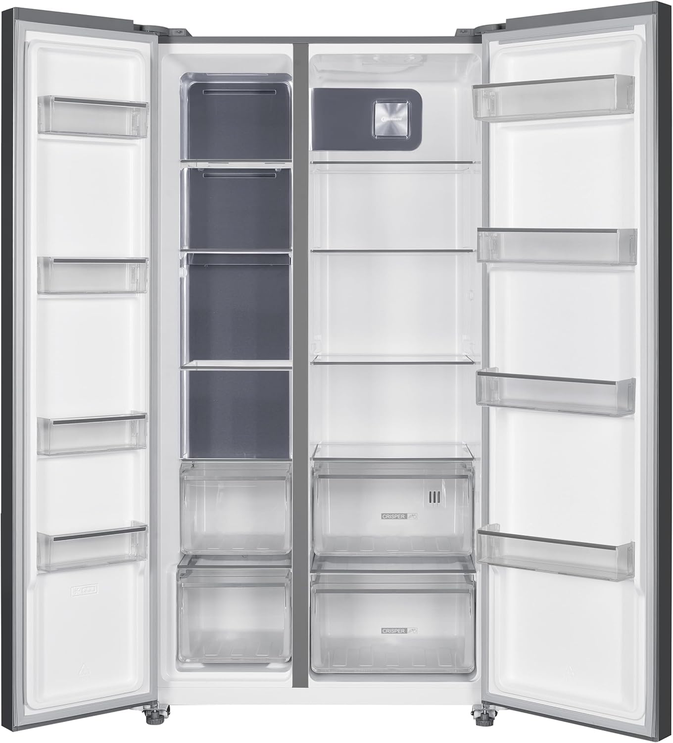 Bauknecht SBS C90 IN Side-by-Side Kühl-Gefrierkombination, 532 l, Dual Cool Total NoFrost, getrennt regelbar, Superkühlfunktion, Inverter-Kompressor, leise 39 dB, Edelstahloptik